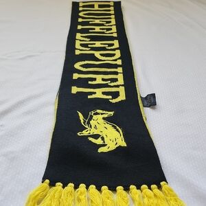 Black and Yellow Scarf with Badger Design